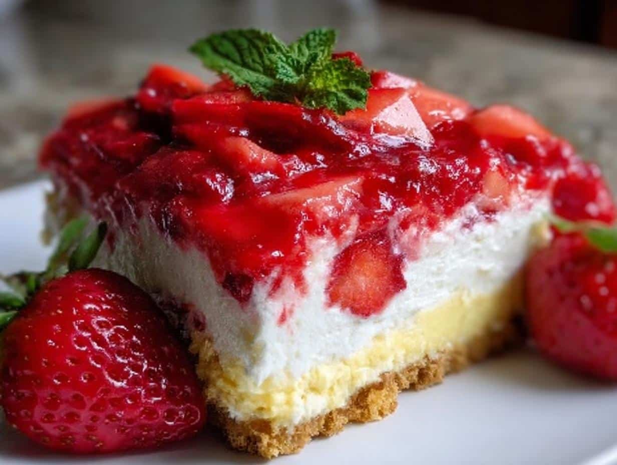 Bake Strawberry Cheesecake Bars