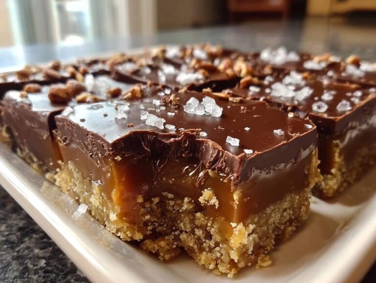Caramel Chocolate Crunch Bars