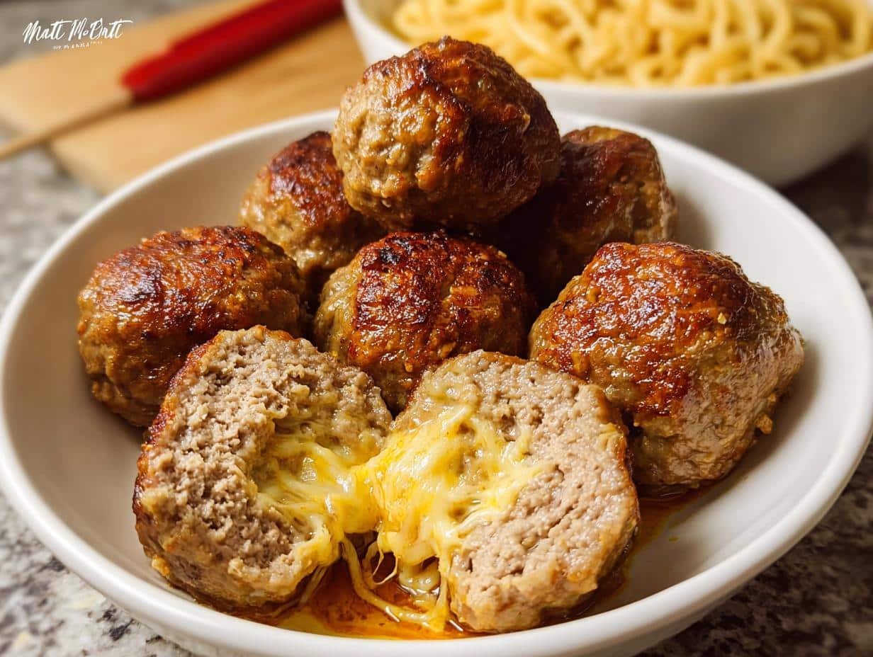 Cheese Stuffed Meatballs