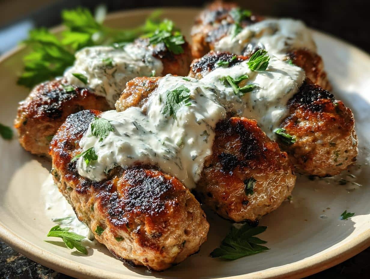 Chicken Kofta Garlic Yogurt
