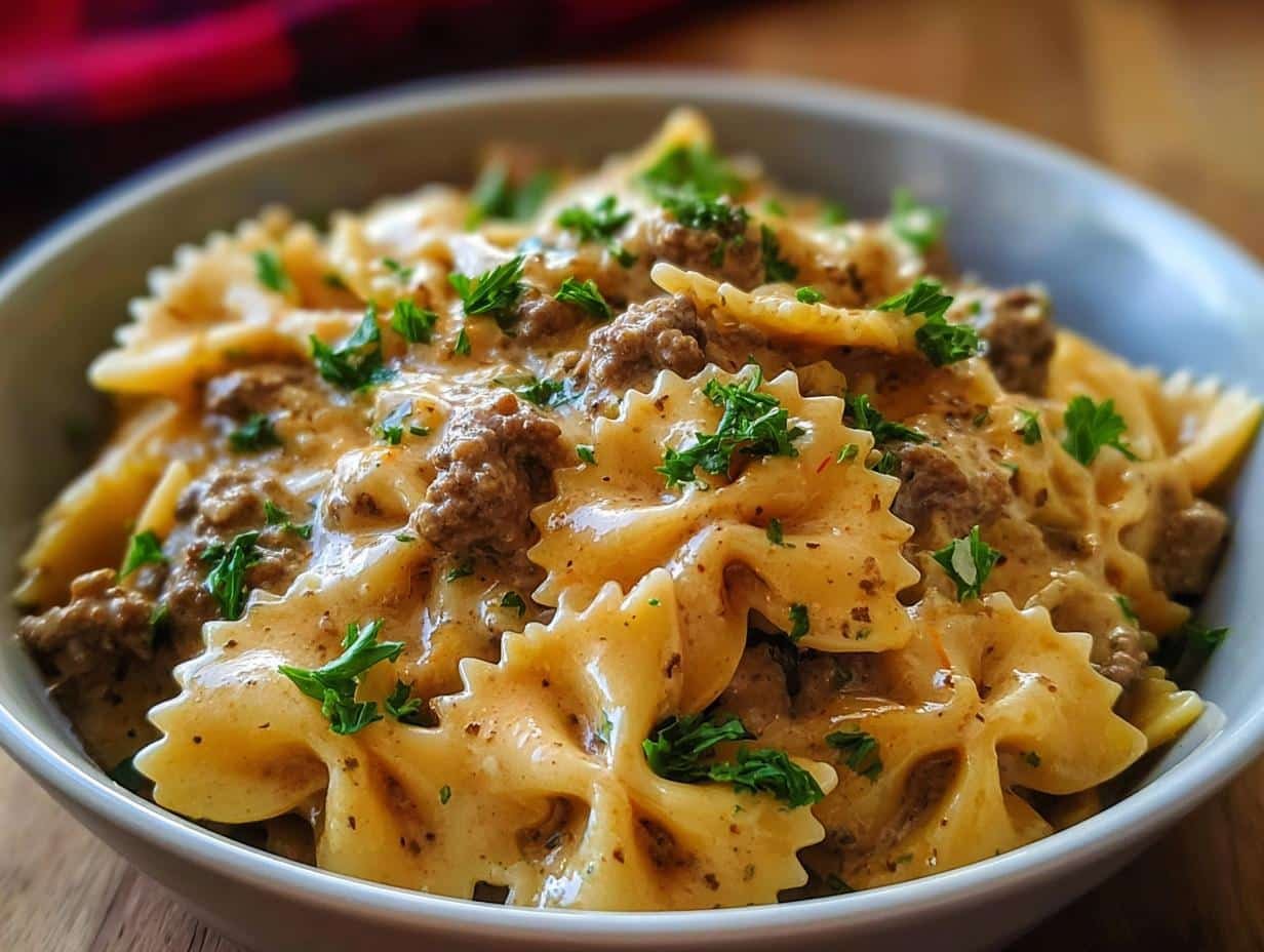 Creamy Velveeta Beef Bowtie: 1 Amazing Recipe - Creamy Velveeta Beef Bowtie - additional detail