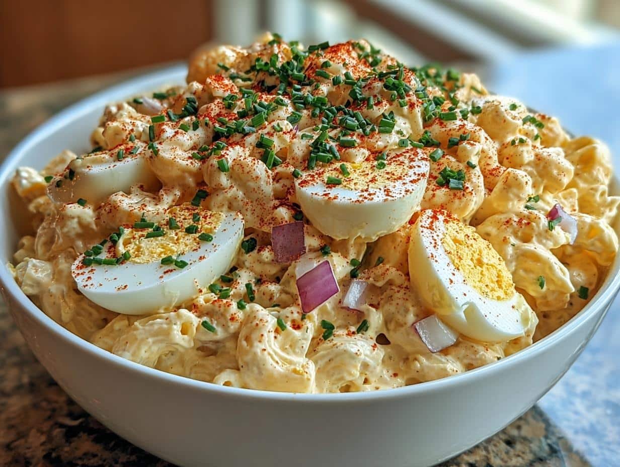 Deviled Egg Macaroni Salad