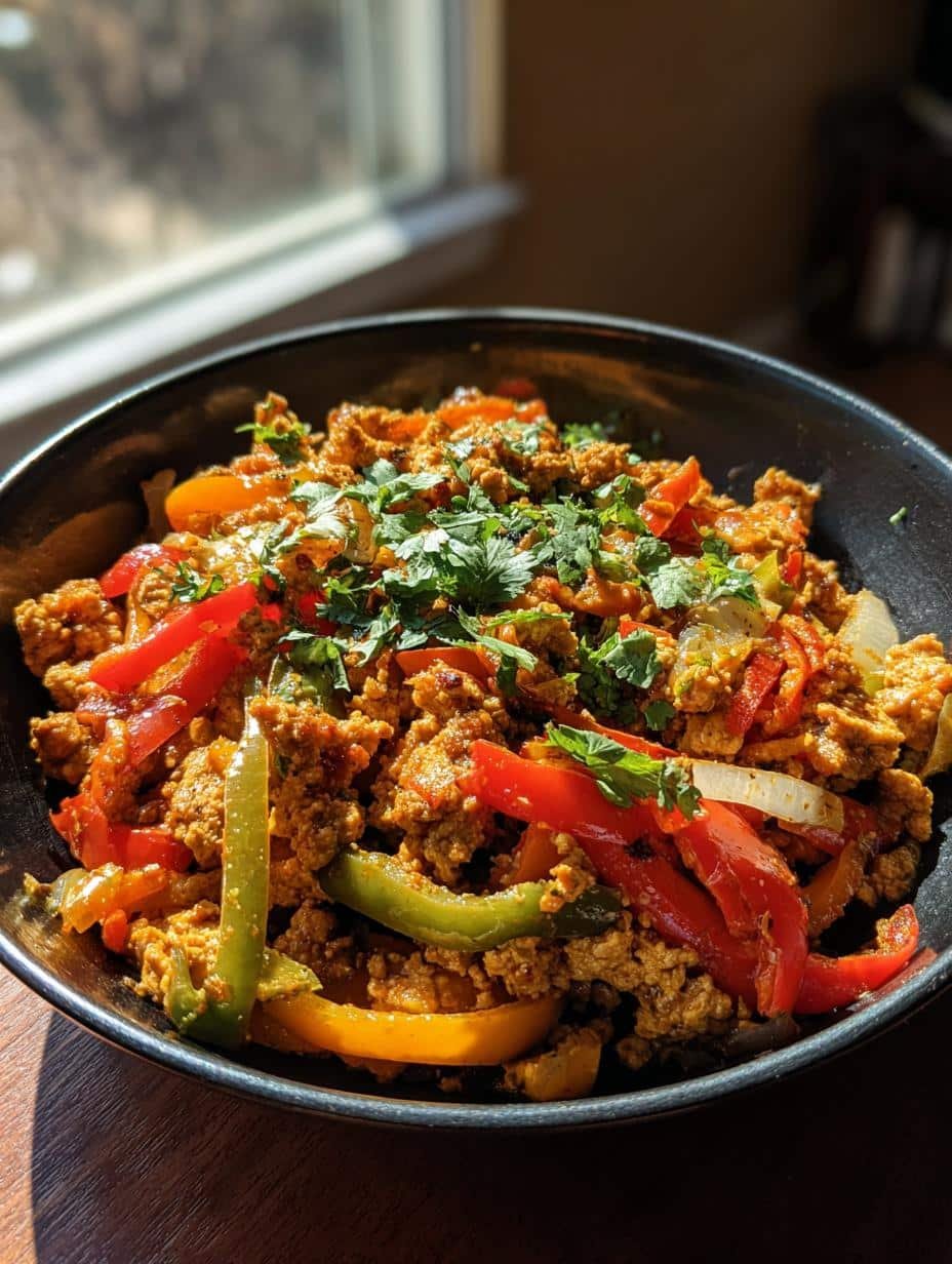 Ground Turkey and Peppers Stir-Fry - detail 2
