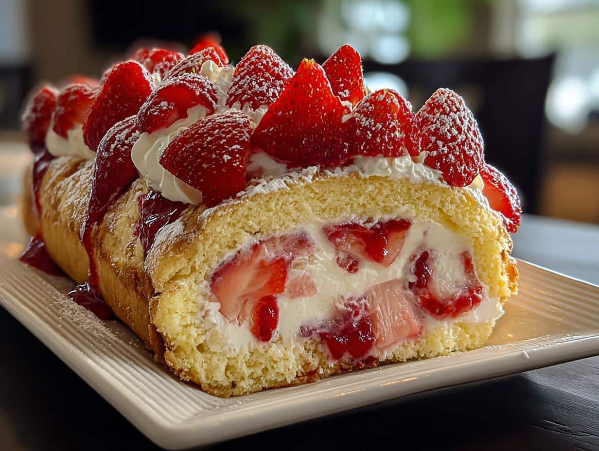 Irresistible Strawberry Shortcake Cheesecake