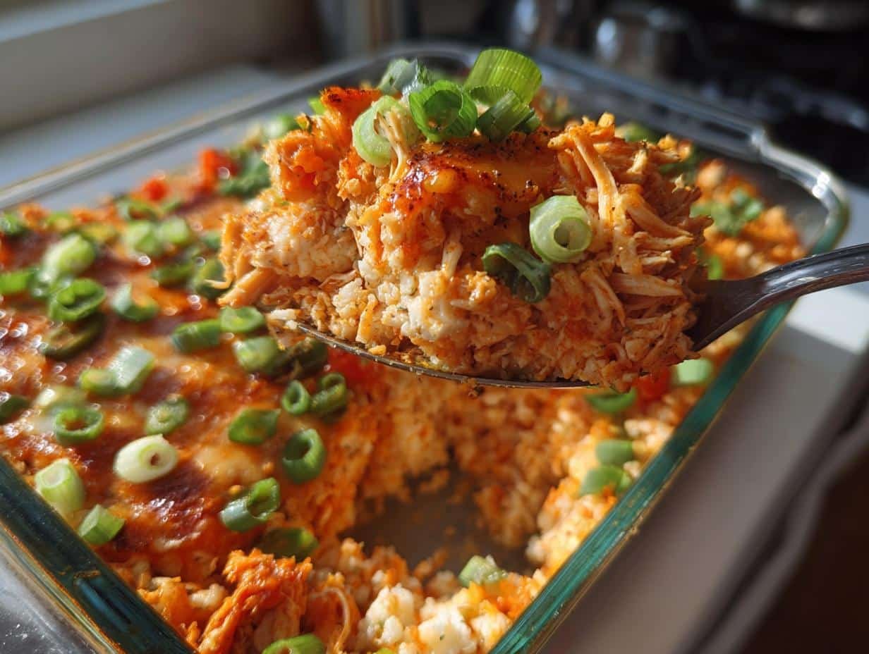 Jalapeño Buffalo Chicken Casserole