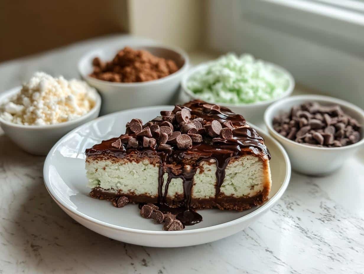 Mint Chocolate Fudge Cheesecake