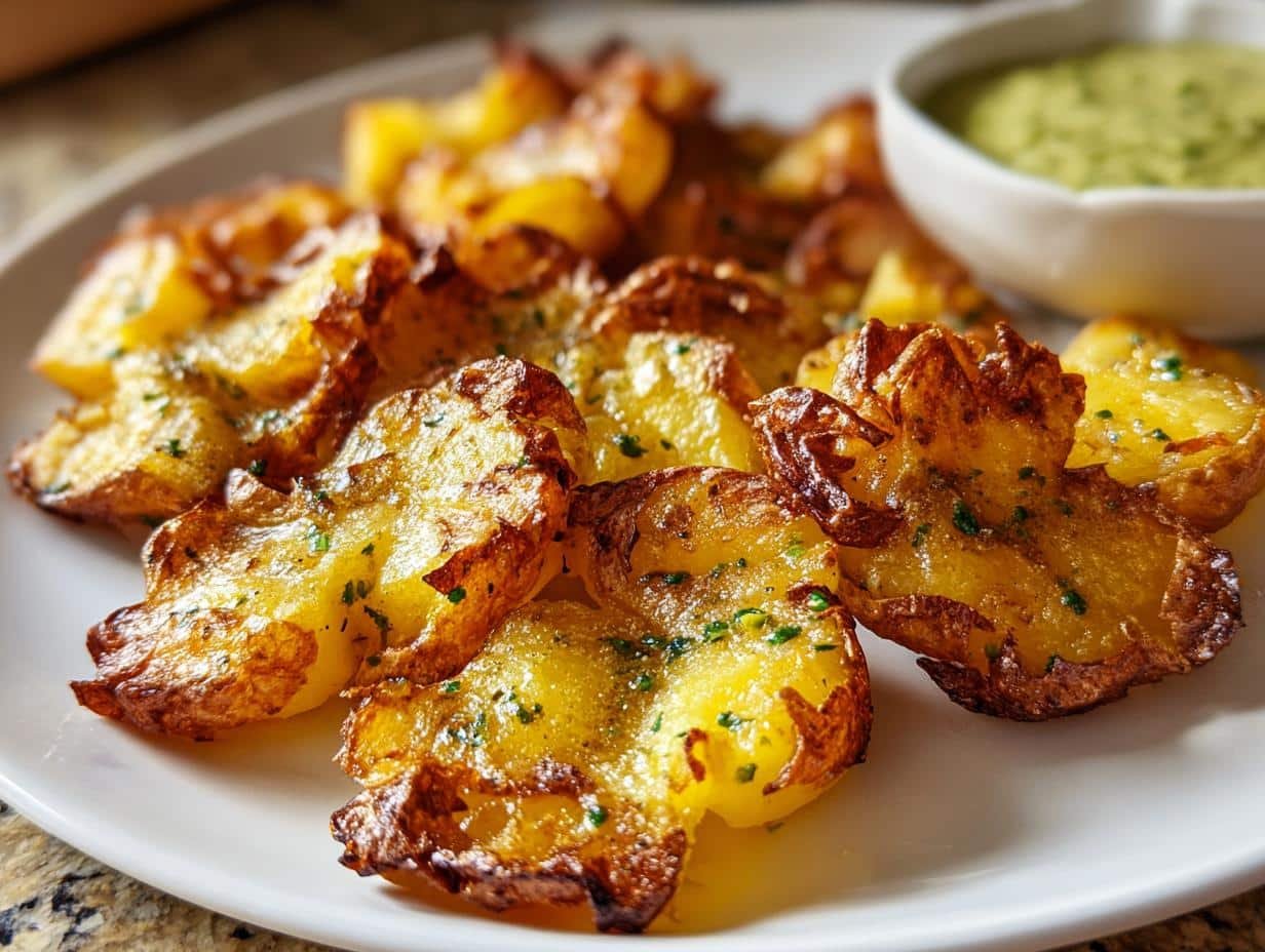 Perfectly Crispy Smashed Potatoes