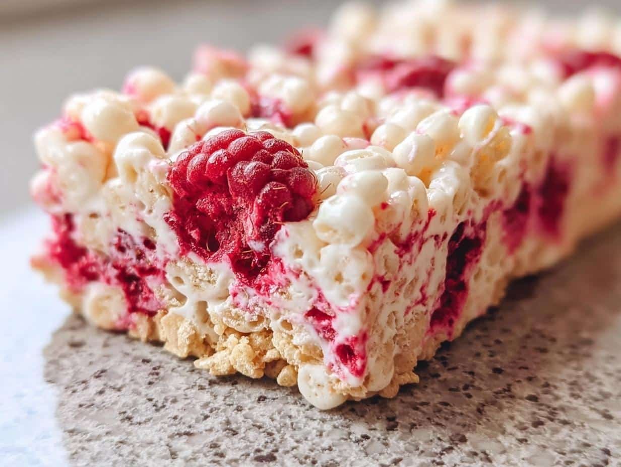 Raspberry Rice Krispies Bars