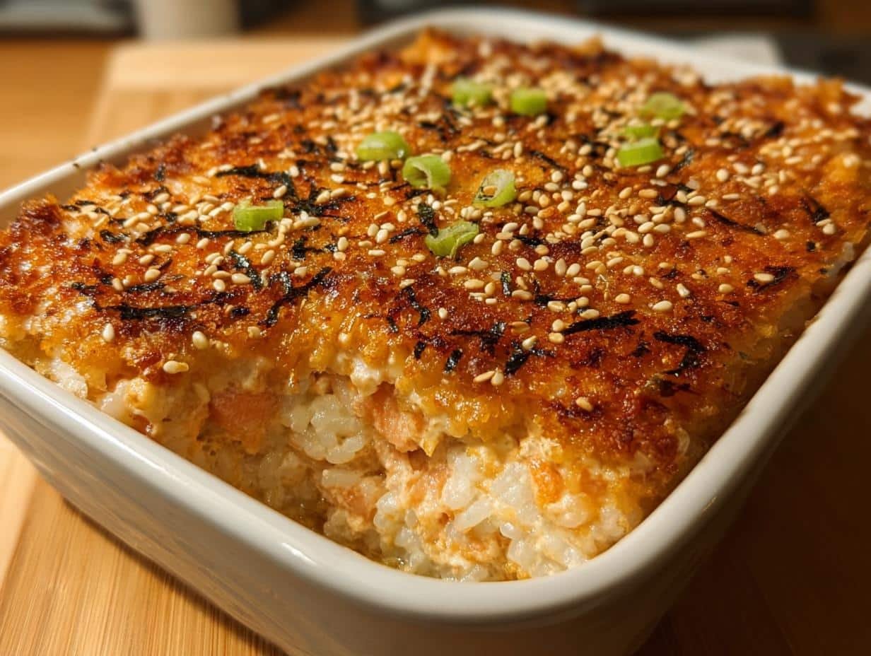 Salmon Sushi Bake