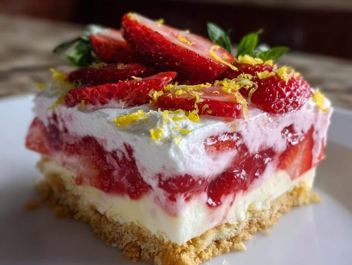 Strawberry Lemonade Lasagna: 30 Min Dessert Bliss - Strawberry Lemonade Lasagna - additional detail