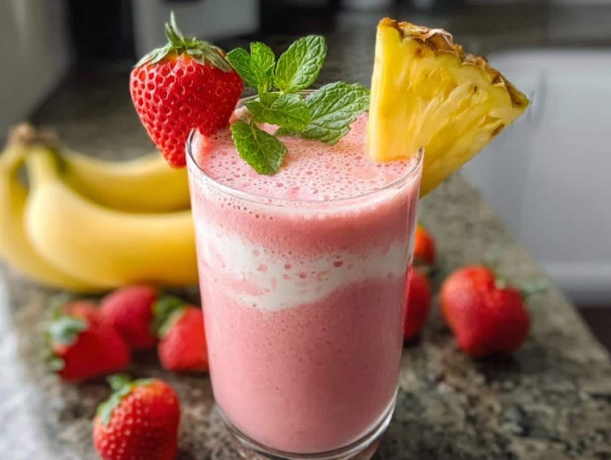 Strawberry Pina Colada Smoothie Bliss: 1 Perfect Taste - Strawberry Pina Colada Smoothie - additional detail