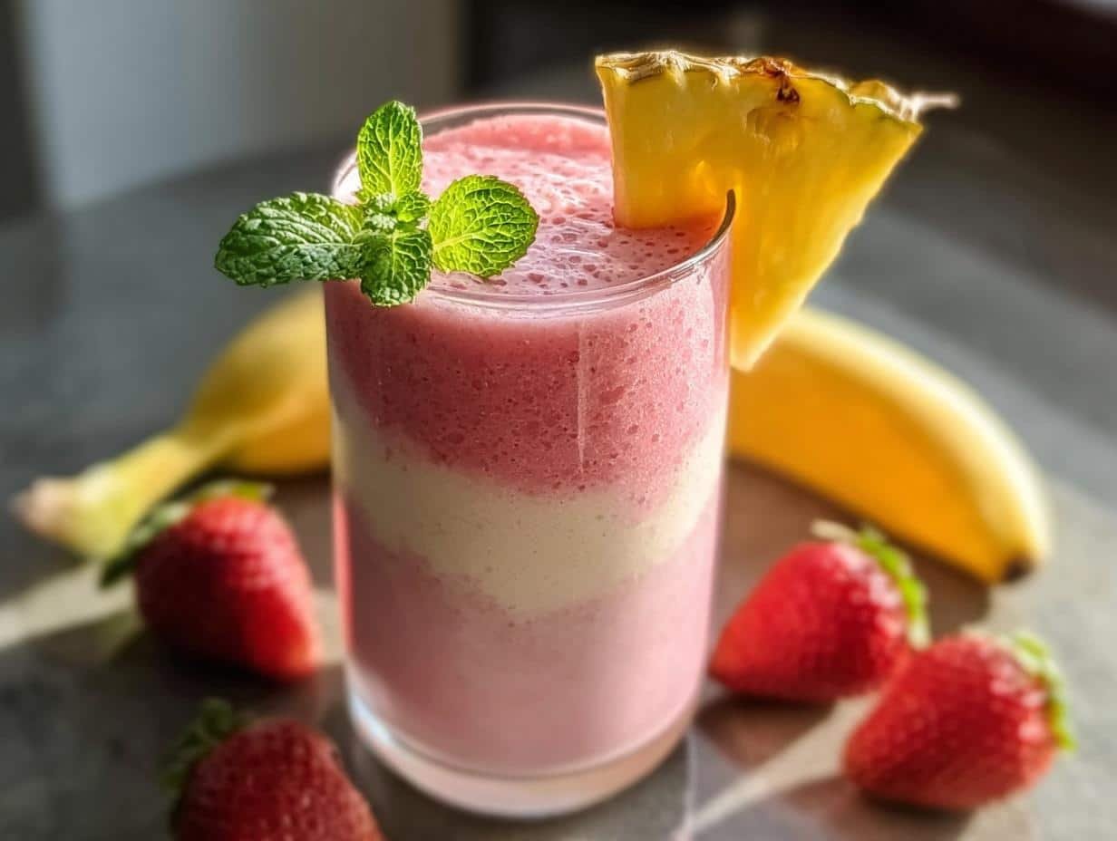 Strawberry Pina Colada Smoothie Bliss: 1 Perfect Taste - Strawberry Pina Colada Smoothie - additional detail