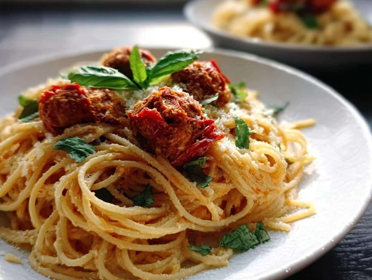 Sun Dried Tomato Pasta: Amazing 30-Minute Meal - Sun Dried Tomato Pasta - additional detail