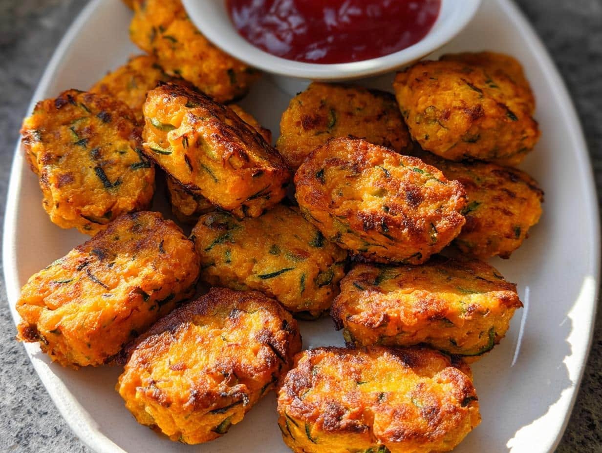 Sweet Potato Zucchini Tots