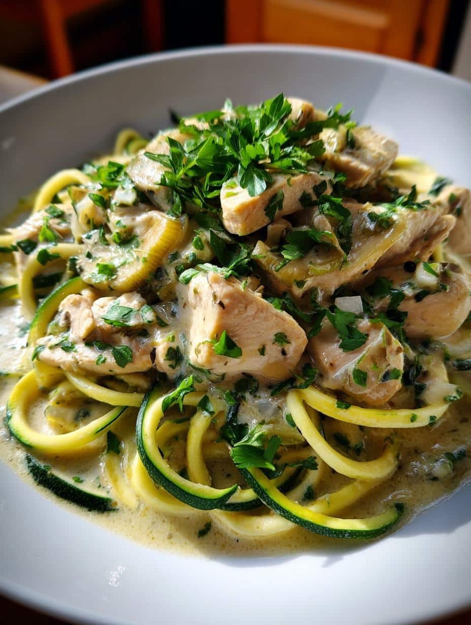 Zucchini Noodle Chicken Alfredo - detail 1