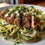 Zucchini Noodle Chicken Alfredo