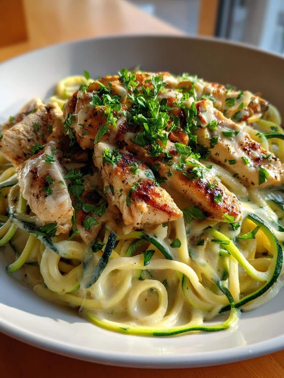 Zucchini Noodle Chicken Alfredo - detail 2