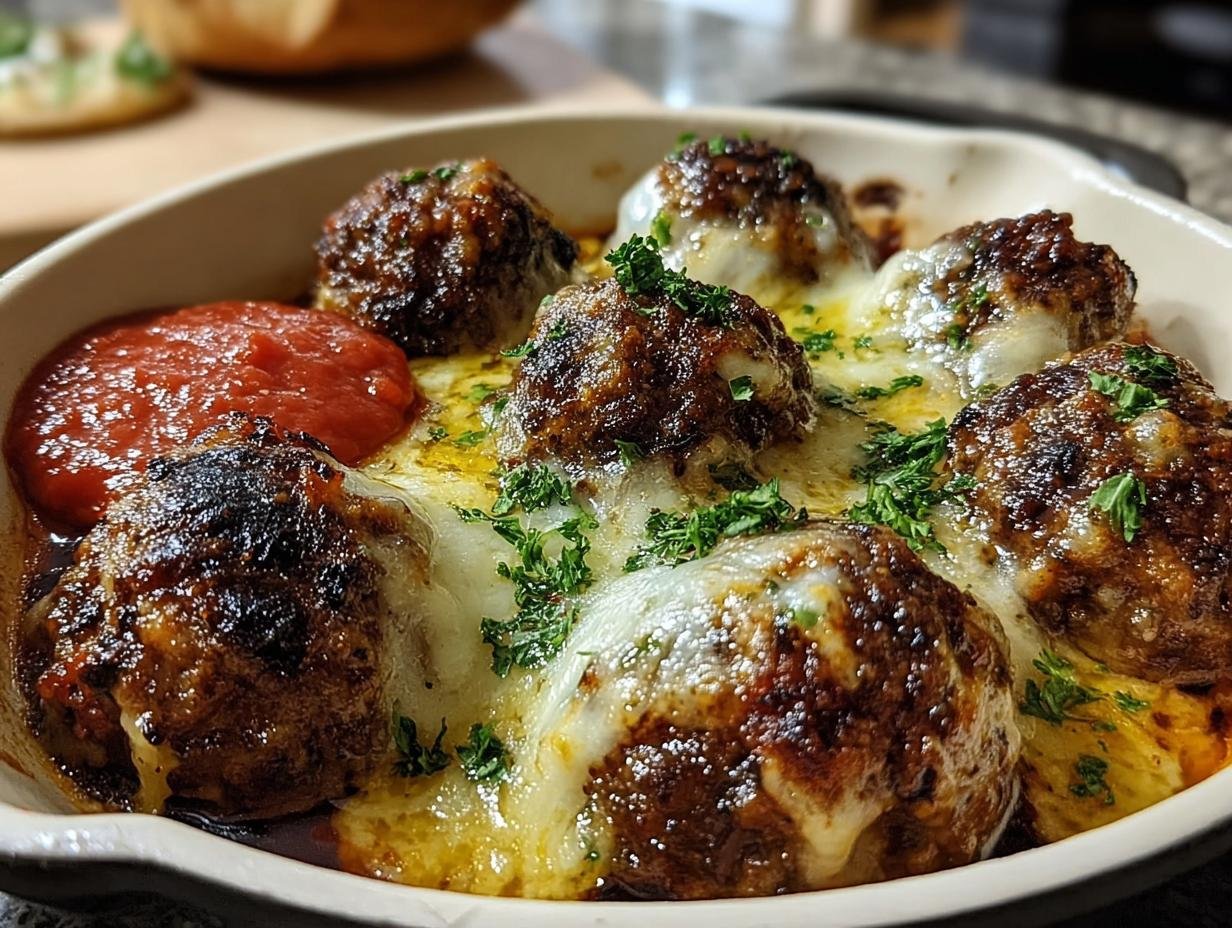 Cheesy Italian Baked Meatballs: 15-Min Prep - Cheesy Italian Baked Meatballs - additional detail