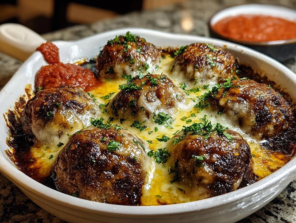 Cheesy Italian Baked Meatballs: 15-Min Prep - Cheesy Italian Baked Meatballs - additional detail