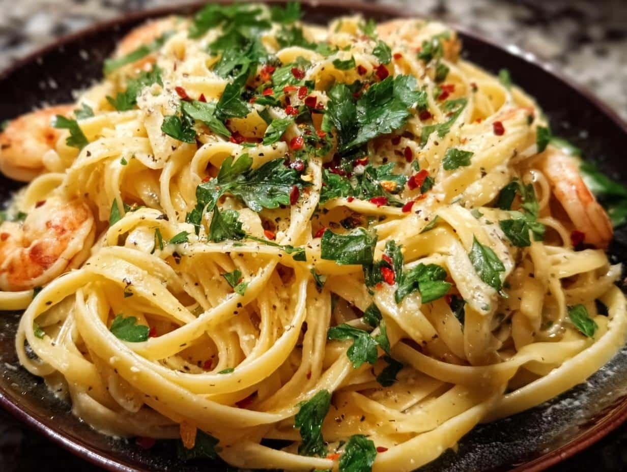 Creamy Garlic Parmesan Pasta: 1 Quick Meal - Creamy Garlic Parmesan Pasta - additional detail