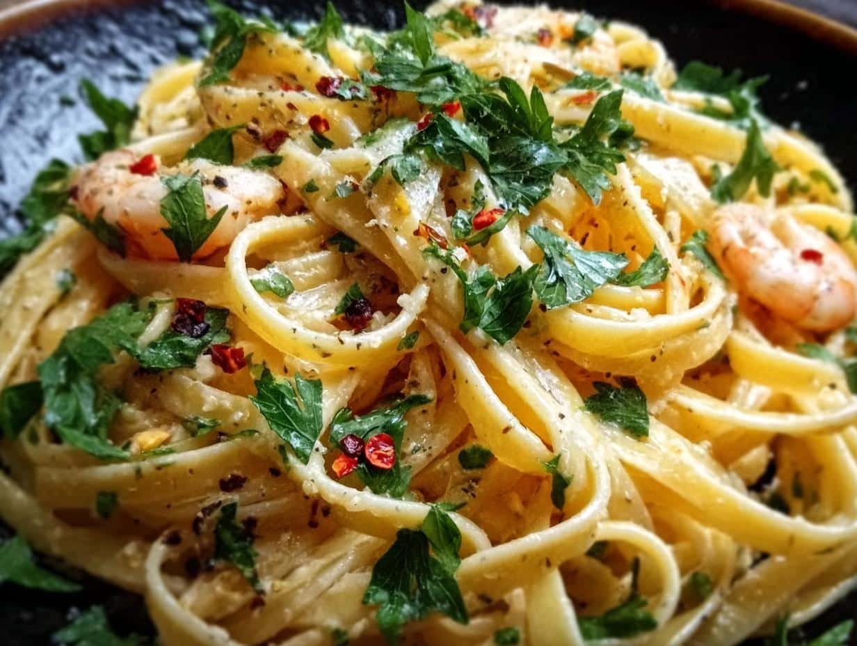 Creamy Garlic Parmesan Pasta: 1 Quick Meal - Creamy Garlic Parmesan Pasta - additional detail