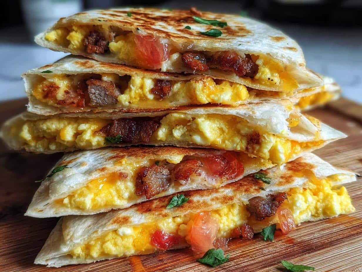 Eggs Bacon Quesadillas Breakfast