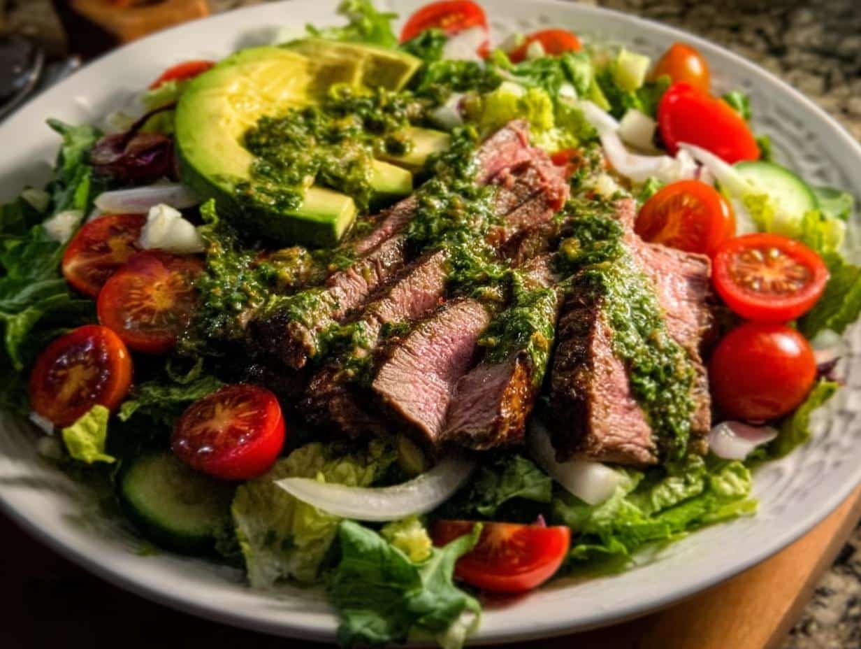 Flank Steak Avocado Chimichurri: 1 Amazing Meal - Flank Steak Avocado Chimichurri - additional detail