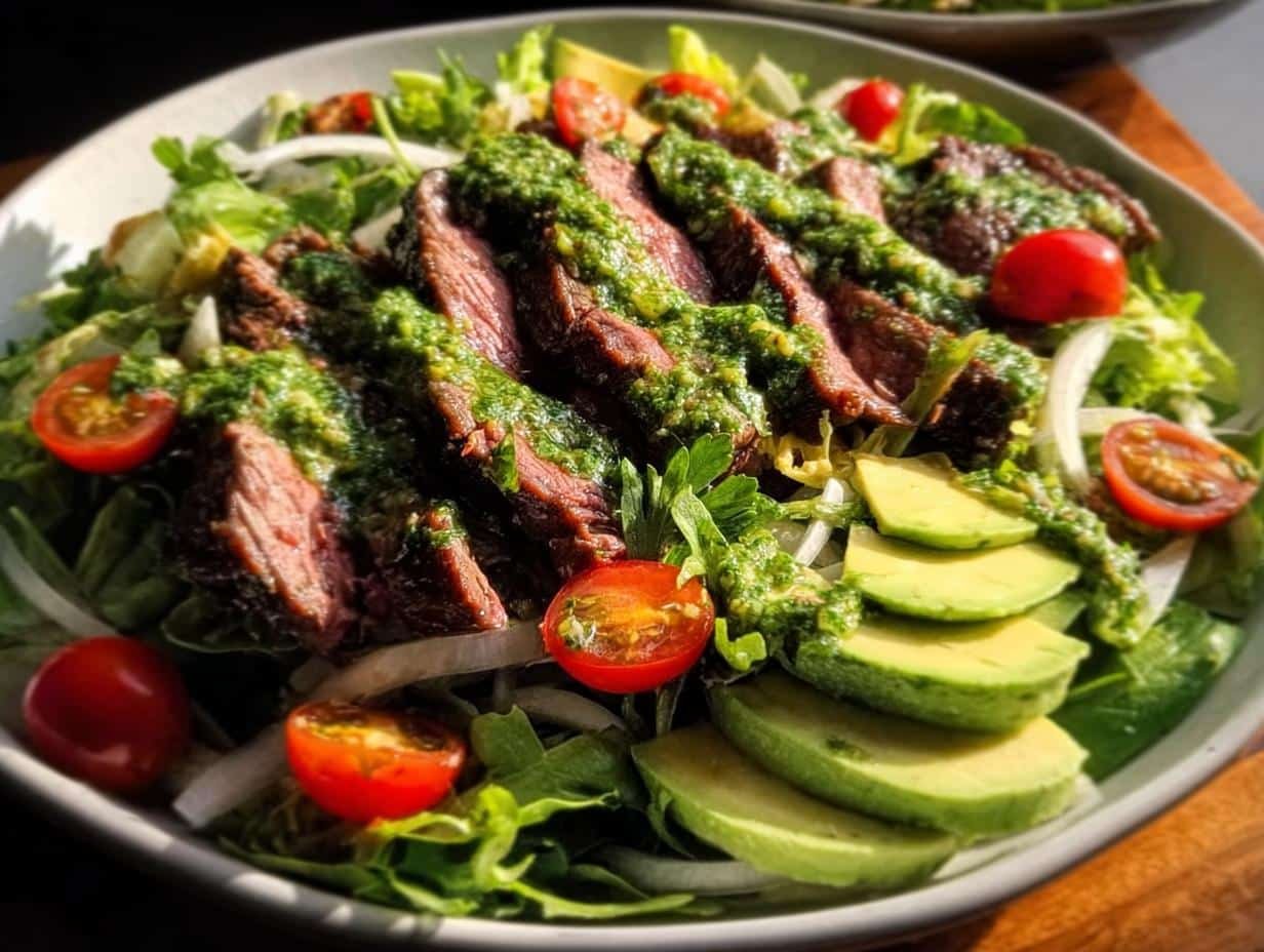 Flank Steak Avocado Chimichurri: 1 Amazing Meal - Flank Steak Avocado Chimichurri - additional detail