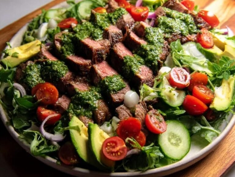 Flank Steak Avocado Chimichurri
