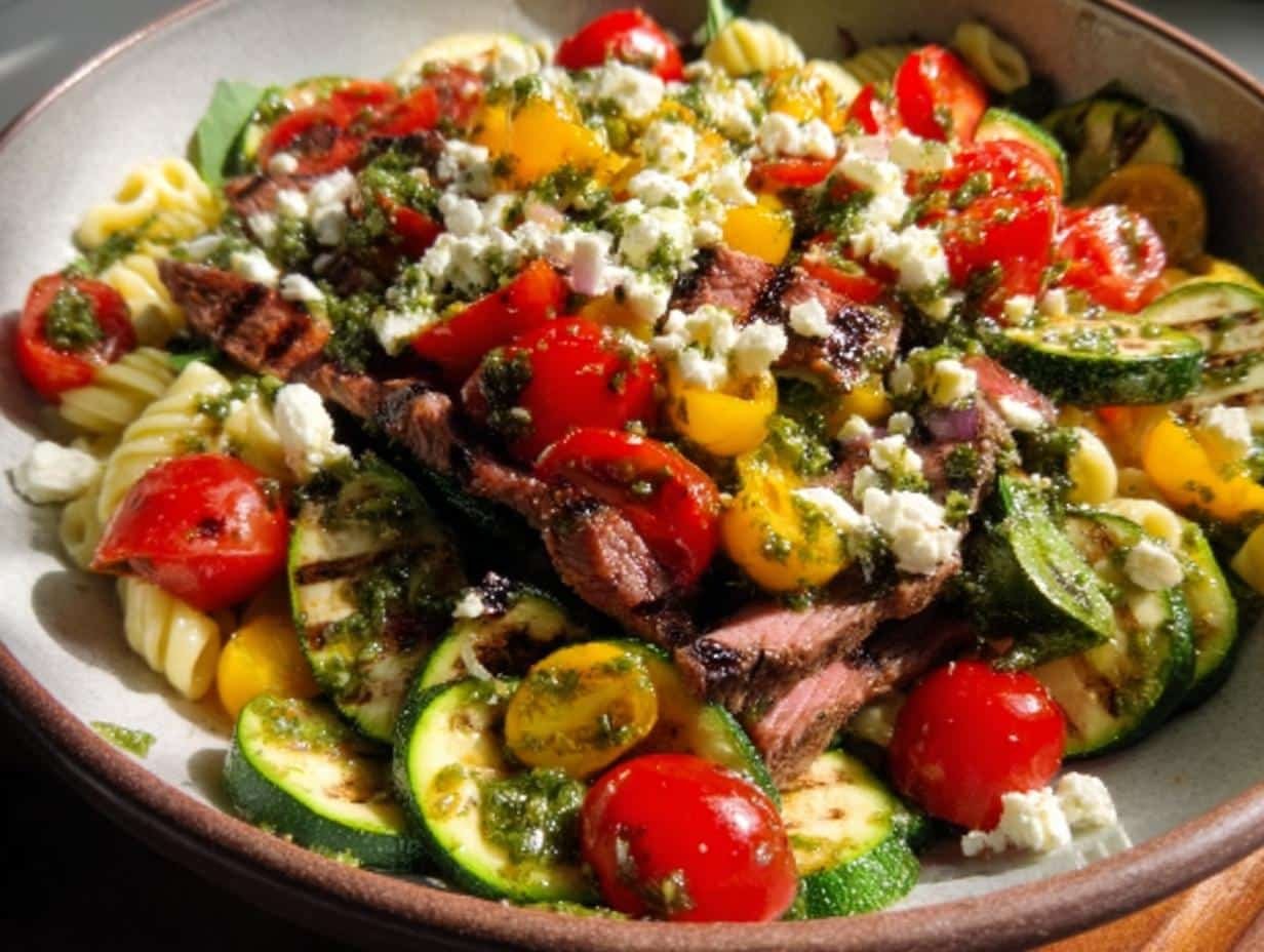 Grilled Zucchini Pasta Salad Perfection - Grilled Zucchini Pasta Salad - additional detail