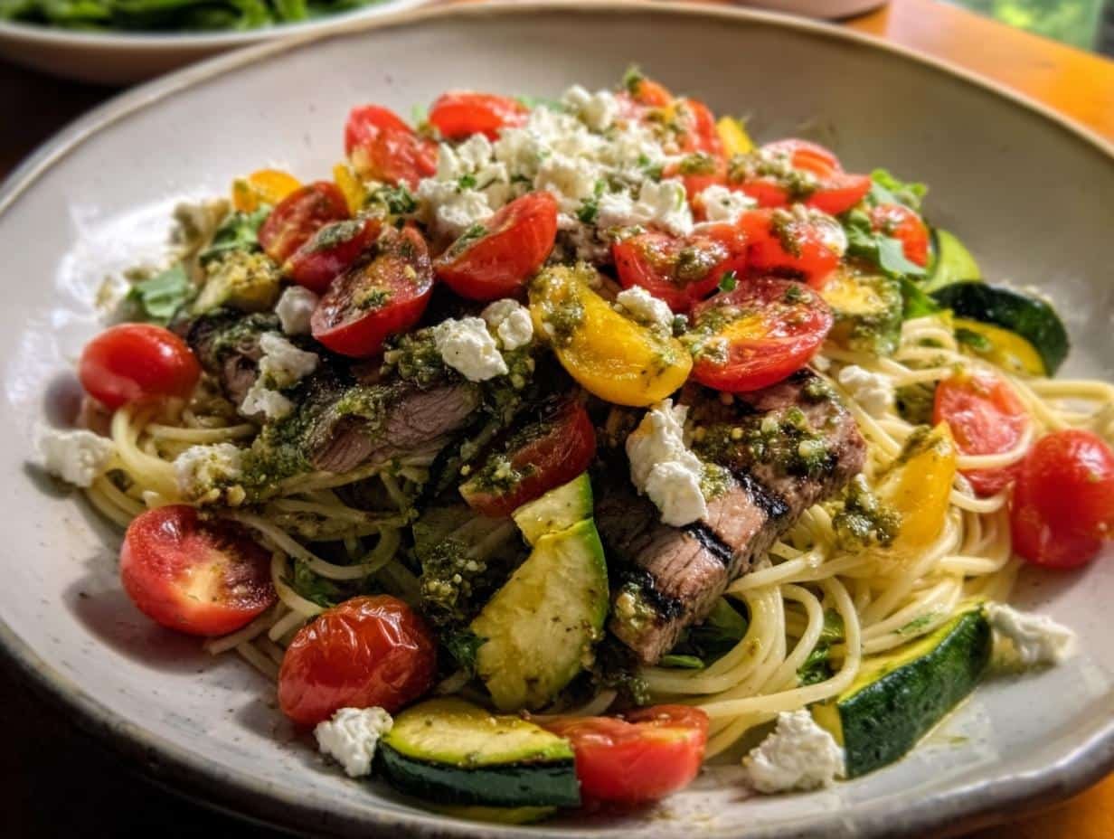 Grilled Zucchini Pasta Salad