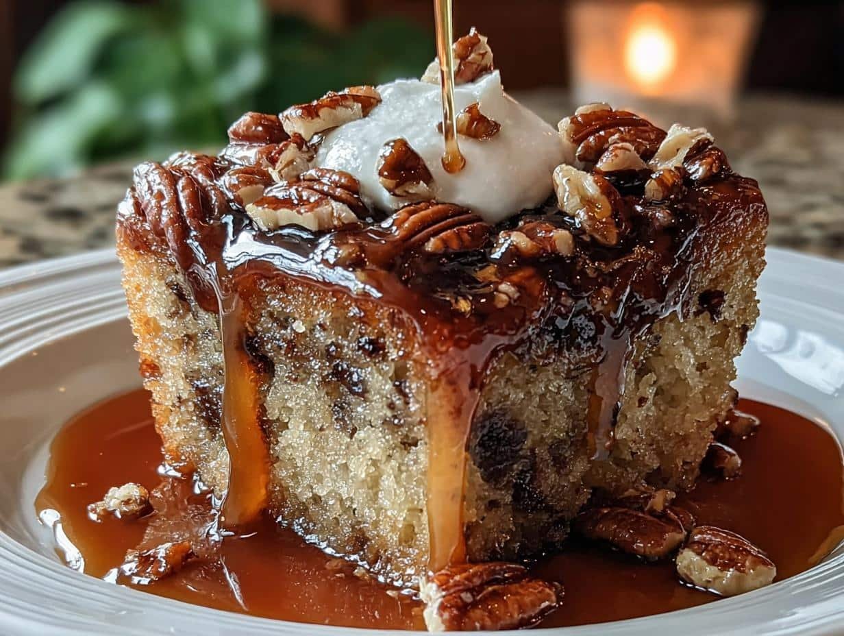 Maple Pecan Sticky Toffee: 1 Blissful Dessert - Maple Pecan Sticky Toffee - additional detail