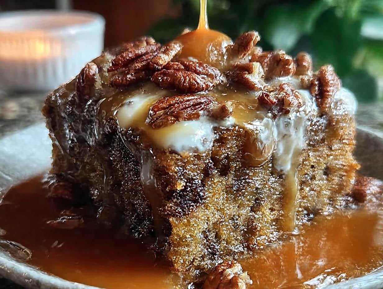 Maple Pecan Sticky Toffee: 1 Blissful Dessert - Maple Pecan Sticky Toffee - additional detail