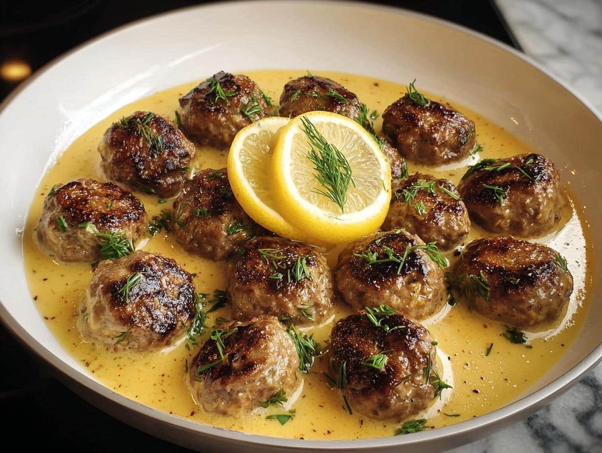 Meatballs Lemon Sauce: Divine 1-Hour Meal - Meatballs Lemon Sauce - additional detail