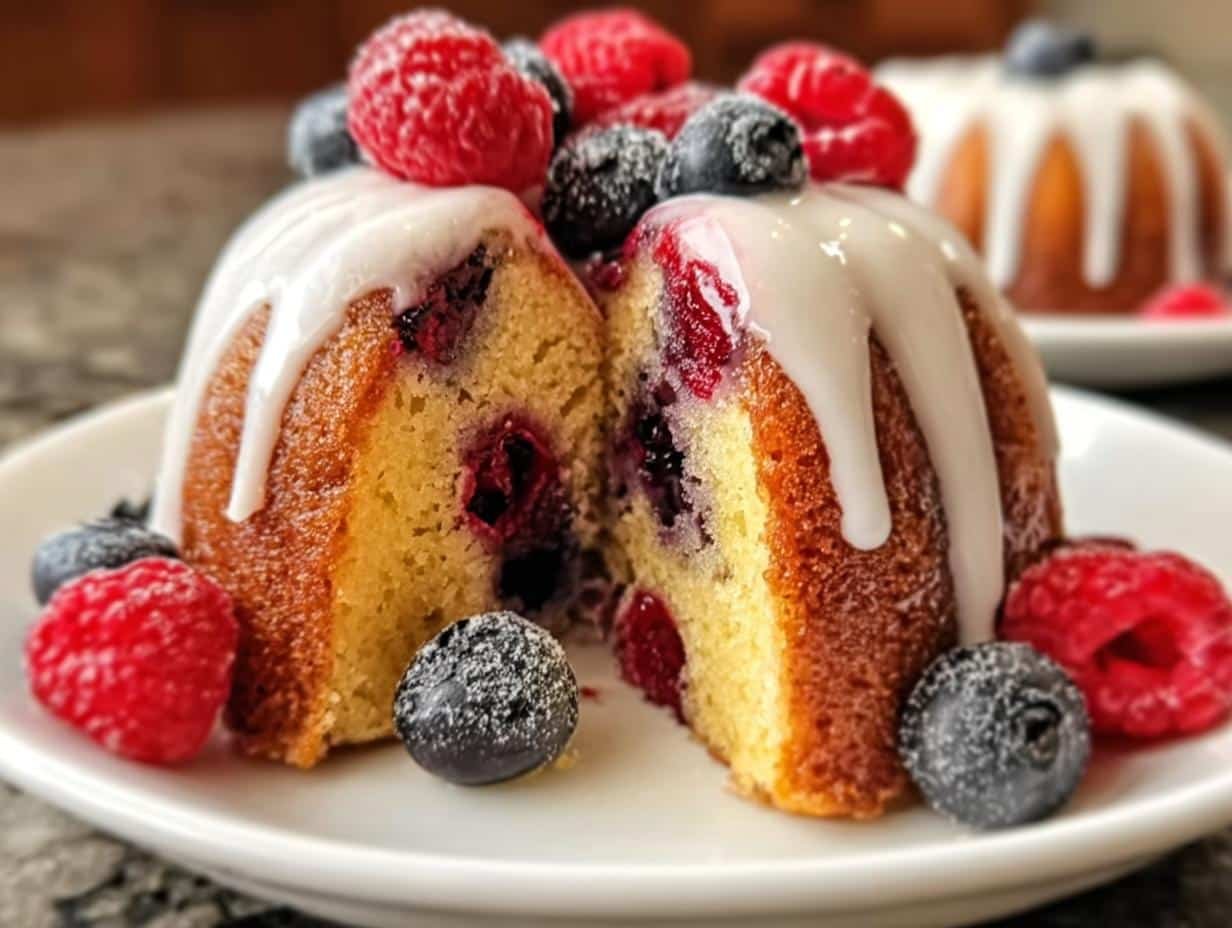 Mini Berry Bundt Cakes