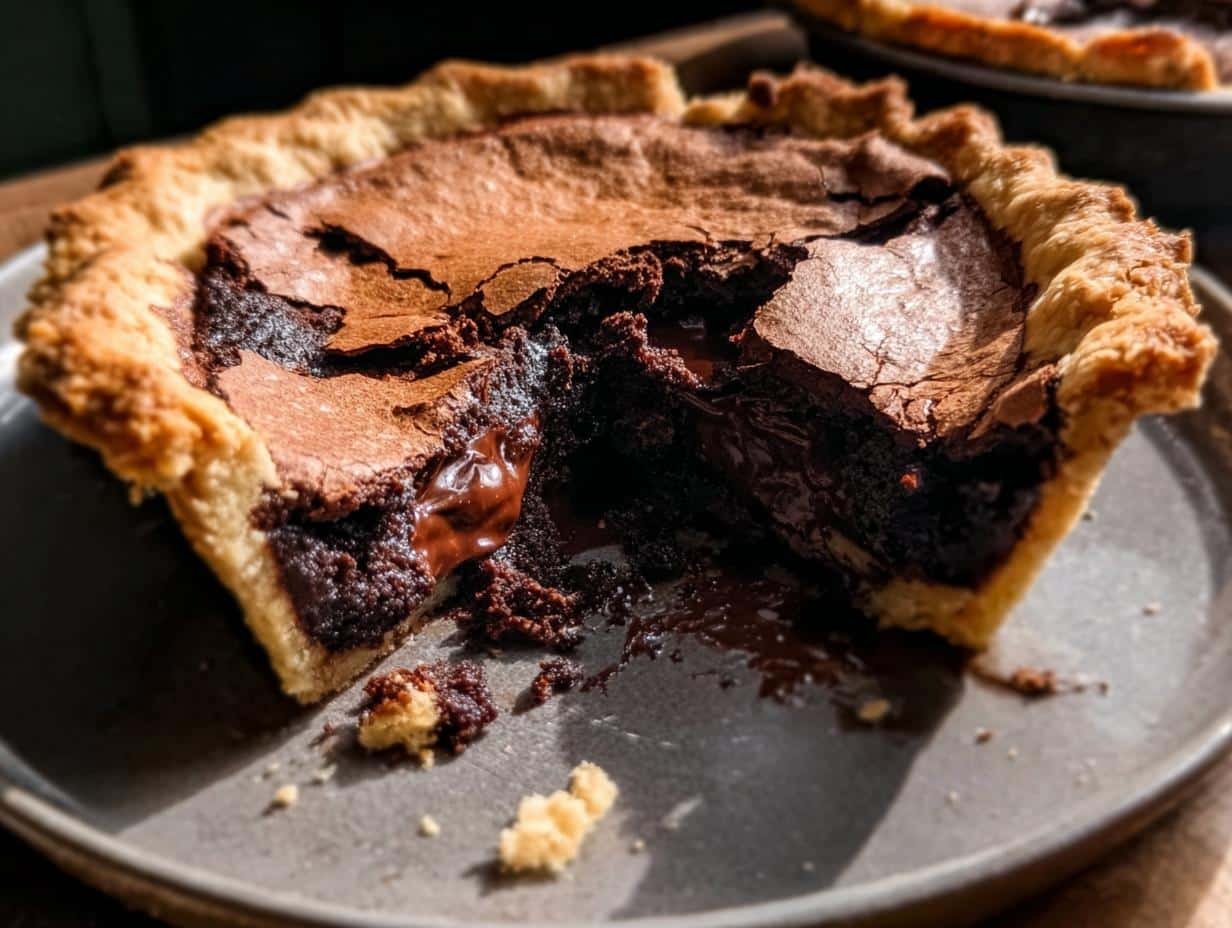 Molten Chocolate Crackle Pie: Utterly Divine - Molten Chocolate Crackle Pie - additional detail