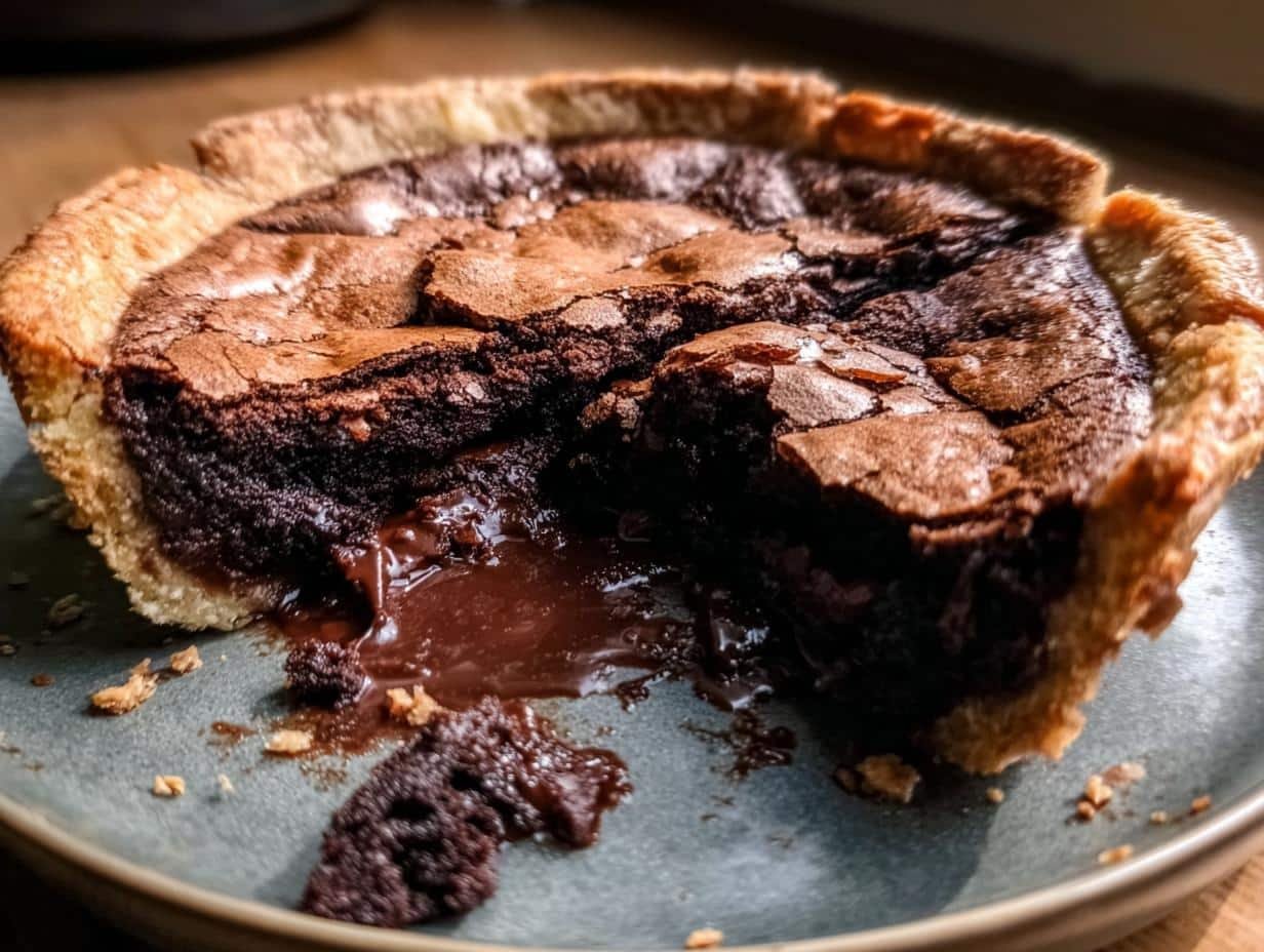 Molten Chocolate Crackle Pie