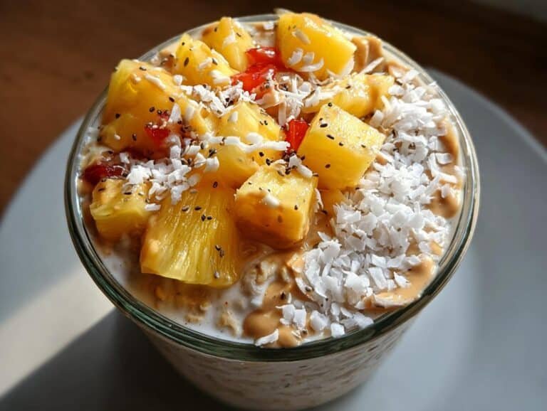 Overnight Oats Tropical Peanut
