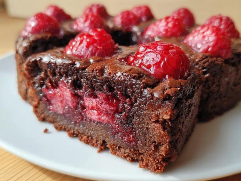 Raspberry Brownies Indulgent Dessert