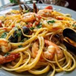 Seafood Linguine Garlic Butter