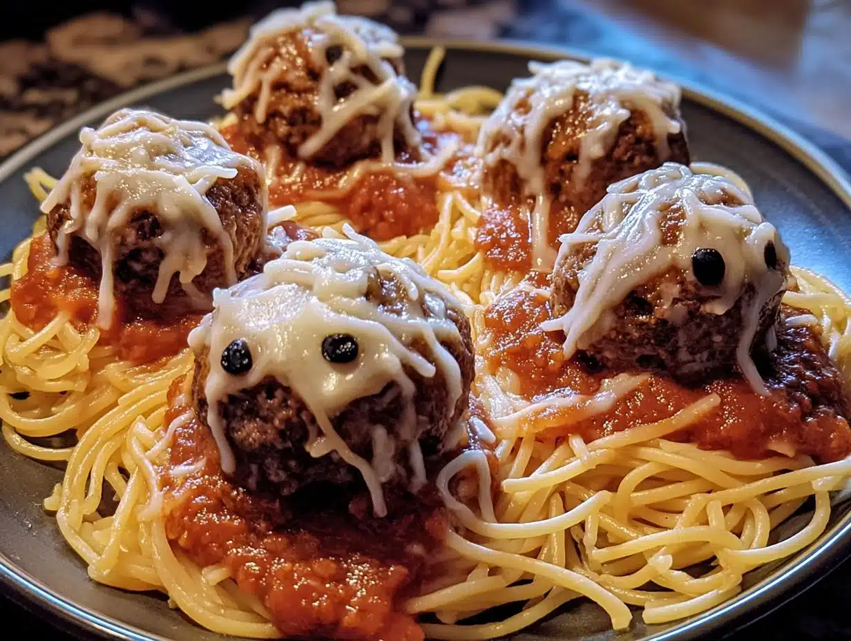 Spooky Spaghetti Cheese Stuffed: A Ghastly Delight - Spooky Spaghetti Cheese Stuffed - additional detail