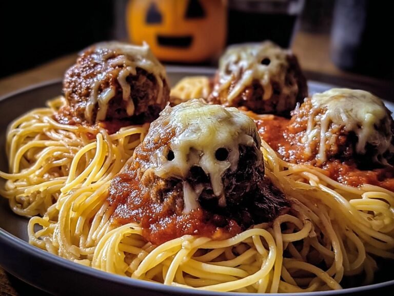 Spooky Spaghetti Cheese Stuffed