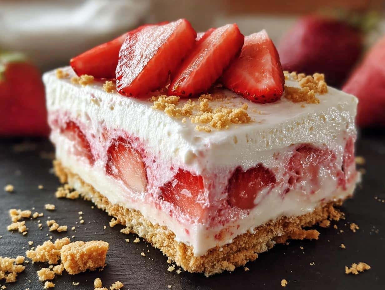 Dreamy Strawberry Lasagna: 25 Min Prep - Strawberry Lasagna - additional detail