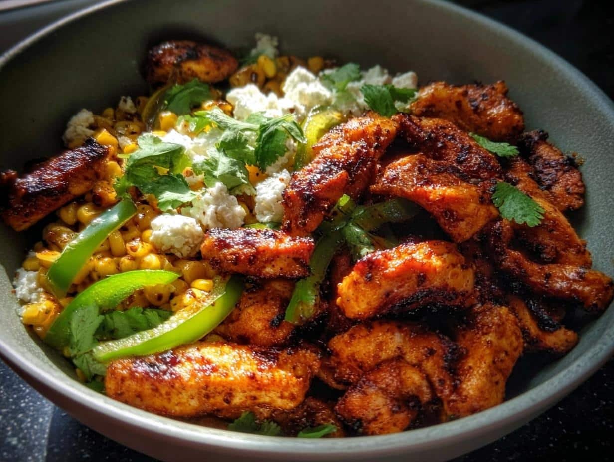 Street Corn Chicken Bowl Perfection - Street Corn Chicken Bowl - additional detail