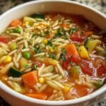 Vegetable Orzo Soup Hearty