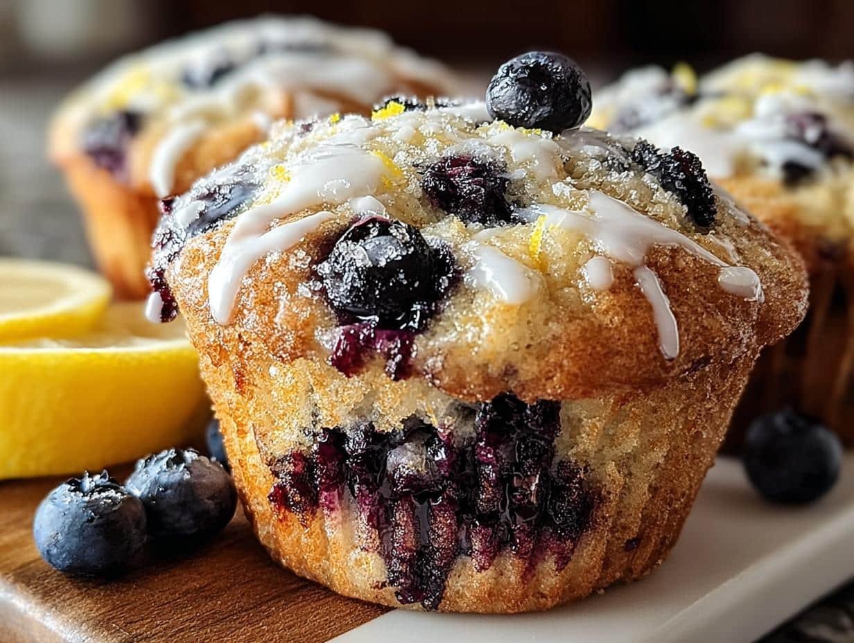 Bright Zesty Lemon Blueberry: 10 Amazing Muffins - Bright Zesty Lemon Blueberry - additional detail