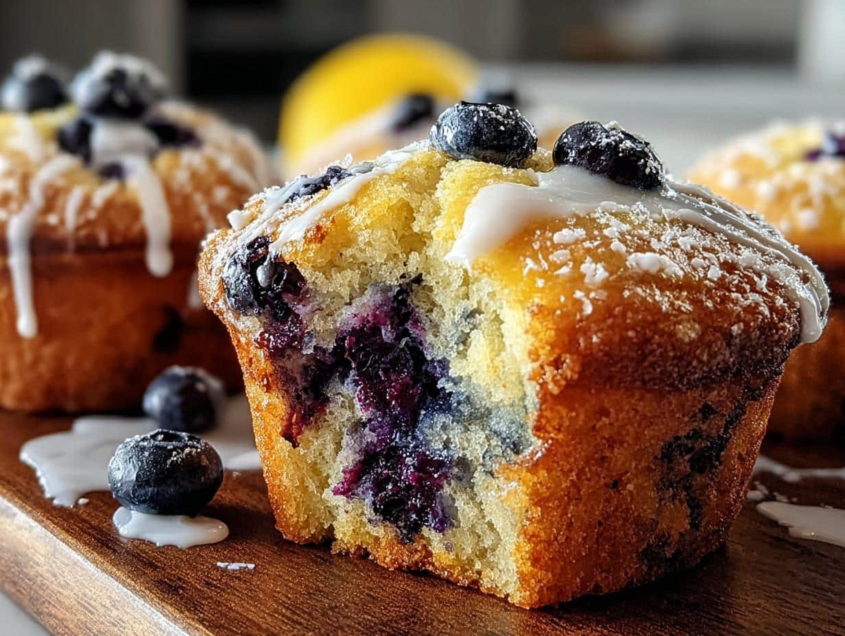 Bright Zesty Lemon Blueberry: 10 Amazing Muffins - Bright Zesty Lemon Blueberry - additional detail