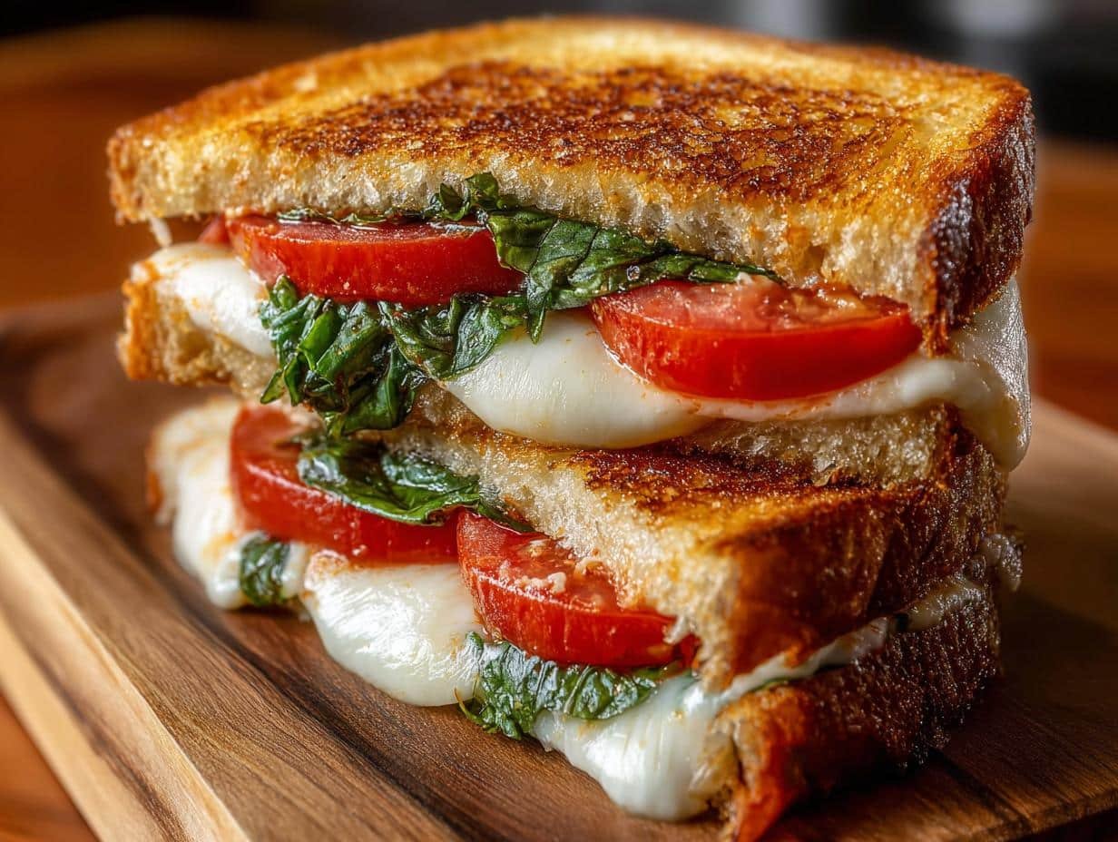 Caprese Grilled Cheese Sandwich - step-by-step preparation