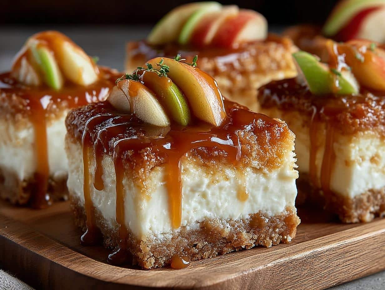Caramel Apple Cheesecake Bars