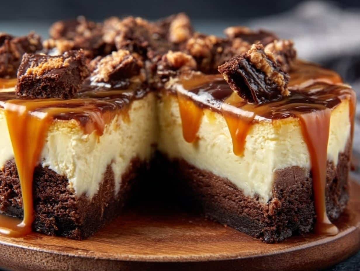 Caramel Brownie Cheesecake: 1 Incredible Recipe - Caramel Brownie Cheesecake Incredible - additional detail
